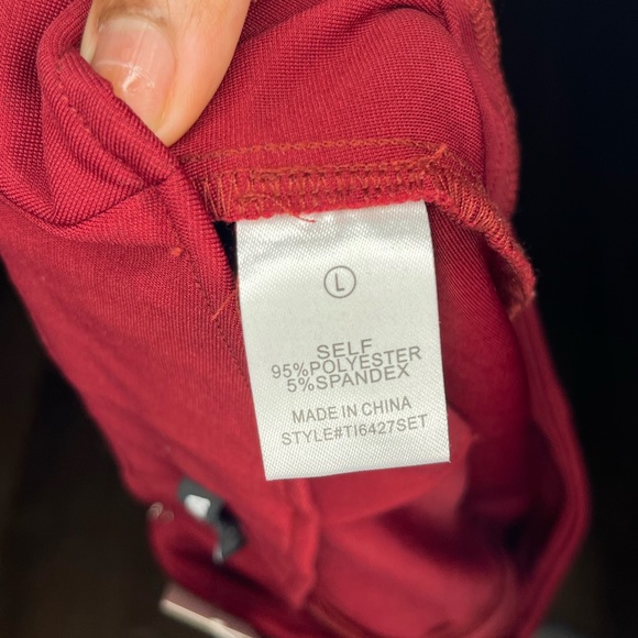 Fashion Nova | Remy Skirt Set | Dark Red | size Large - Picture 9 of 10